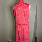 Pebble Beach Pink and Orange Patterned Dress Size M Photo 2