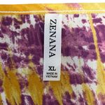 Zenana Outfitters Purple Yellow Tie Dye VNeck Short Sleeve Top XL Photo 7