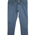 Massimo Dutti  Women's Blue Mid Rise Slim Straight Stretch Denim Jeans Size 30 Photo 0