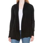 Tahari New With Tags  100% 2 Ply Cashmere Open Front Cardigan Black Size M Photo 4