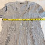 Pimkie  Striped Popover Shirt Blouse Women's Size Medium’s Size Medium Pintuck Photo 8