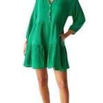 Michael Stars Sona Dress Kelly Green NWTs Gauzy Long Sleeve size XS Double Cloth Photo 0