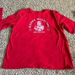 Sonoma Women's Red "Happy Holiday" Long Sleeve Tee Size Large Photo 0