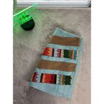 Judith March Women's Teal Tweed Skirt S Aztec Embroidered Chevron Photo 6