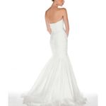 Mac Duggal  Bustier Gown White Beaded Embellishments Size 10 NWT 64330 Wedding Photo 8