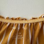 American Eagle Yellow and White Strip Off The Shoulder Flowy Blouse Top Photo 3