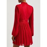 NWOT Rebecca Vallance Samantha Plisse Mini Dress Red Glitter Sparkle Holiday 8 Photo 2