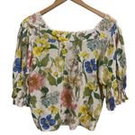 Laura Ashley Floral Peasant Blouse, Button Front, Vintage Cottagecore Women’s XL Photo 2