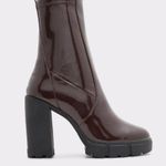 ALDO NEW Llana Women's Platform Heeled Ankle Boots Chocolate Brown Photo 2