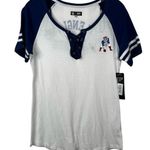 NFL  New England Patriots Tshirt Lace Up Vneck Sz S Photo 0