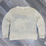 Urban Outfitters Pins & Needles Fuzzy Polar Bear Sweater Beige Blue Medium Crew Neck Photo 9