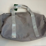 Halara NWT  Gray Silver Gym Duffle Bag with removable shoulder strap Photo 0
