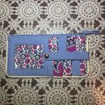 Vera Bradley  Women's Blue Floral Zip Wristlet‎ Clutch Organizer Wallet Photo 1