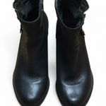 Sorel Black Leather Ankle Boots Women's Size 7 Zipper Moto Booties Photo 0