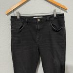 ZARA  Black Basic Z1975 Denim Skinny Jeans Sz 10 with Gypsy Bohemian Details Photo 2