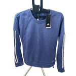 Adidas Energy Running Sweatshirt Women’s Lightweight Poly Blue Crew Neck size sm Photo 3