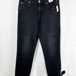 AMO Tie Ankle Jeans Size 26 Black Magic Photo 0