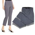 Lysse  Navy Blue Houndstooth Pull-on Crop Pants Size XS Photo 1