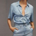 Rag and Bone Liquid Miramar Denim Mini Dress S Photo 0