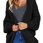 Urban Outfitters chunky cable knit black cardigan Photo 0