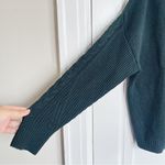 NAADAM • Cable Knit Sleeve Henley Hoodie in Pine Green wool cashmere sweater Size L Photo 7