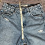Garage  DENIM Distressed High Rise Mom Jeans Raw Hem Straight Leg 9/29 Photo 6