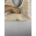 Handmade Cream Crochet Knit Tote Bag Boho Beach Market Style Photo 2