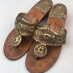 Jack Rogers  Size 7 Leather‎ Wooden Wedge Sandal Photo 0