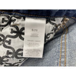 Sam Edelman  Medium Blue Wash The Riley Asymmetrical Raw Hem‎ Denim Jean Skirt 29 Photo 4