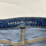 American Eagle Blue Stretch Denim Super High Rise Distressed Flare Jeans 12R Photo 2