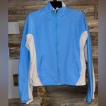 Marmot - wind stopper- women’s jacket- Medium- blue and tan color-soft shell Photo 2