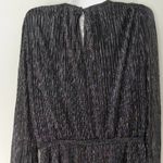 White House | Black Market White‎ House Black Market Blouson Dress Silver Shimmer Black S NWT Photo 4