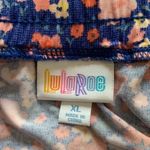 LuLaRoe  Blue Pink Marsha Mid Length A-Line Skirt Size XL EUC #0062 Photo 3