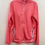 Nike Dri-Fit Red Zip-Up Jacket Gray Trim Detail Photo 0