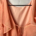 H by Halston - NEW WITH TAG HALSTON WO SZ 4 PEACH RUFFLED OPEN BACK DRESS Photo 7