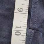 Ecru  blue denim cropped flare raw hem jeans size small Photo 8