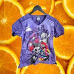 Disney‎ Nightmare Before Christmas Scrub Top XS Characters Halloween V Photo 1