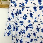 Ralph Lauren Lauren Lace Trim Floral Dress Colonial Cream/Blue Multi Size 16 Photo 6