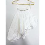 NA-KD NWT Thin Strap Volume Singlet Top Size Large White Bubble Asymmetric Chic Photo 9