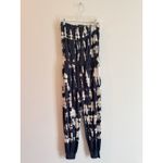 Young Fabulous and Broke Young, Fabulous & Broke Tie-Dye Strapless Jumpsuit Black Ivory Size Medium Photo 4