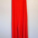 Bucket List Orange Ribbed Wide Leg Jumpsuit Womens L Casual Fall Cozy Boho Size L Photo 1