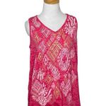 Cato  Pink Gold Diamond V neck Sleeveless Tank Top Blouse Size Small Womens Photo 6