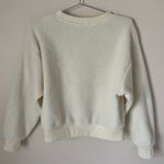 Levi's Levi’s Women’s Cream Sherpa Crewneck Sweatshirt Size XS Photo 3