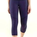 Lululemon Race With Grace Crop leggings in Cadet Blue/Purple Women’s Size 8 Photo 0