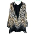Kate & Mallory  Size Small Dress Brown Leopard Print Gradient‎ Long Sleeve Sheath Photo 2