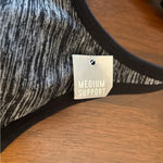 NWT DSG Women's Medium Support Racerback Bra Seamless Front Zip Lrg Black Gray Size L Photo 4