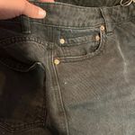 We The Free Free People Black Cut Off Denim Zip up Mini Skirt size 27 Photo 7