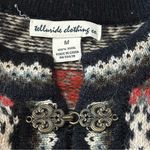 Telluride Clothing Co Vintage Women’s Size M Nordic Fair Isle Wool Cardigan Black Size M Photo 4