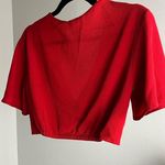 Divided H&M Red Crop Blouse Photo 2