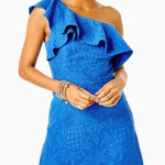 Lilly Pulitzer  Formal One Shoulder Dress Romper blue size 6 Photo 0